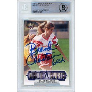 Brandi Chastain Signed 2011 Upper Deck WOS Soccer Card Beckett Slab Autograph